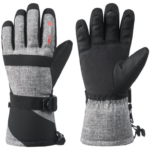 Alpine Swiss Mens Waterproof Gauntlet Ski Gloves Winter Sport Snow